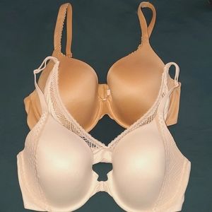 Lot of 2 Body By Victoria 34D Lined Perfect Coverage Bras